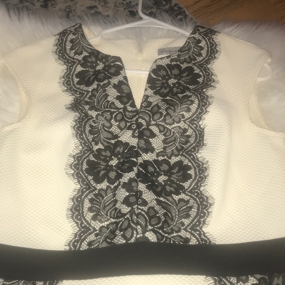Lace black& Cream Dress